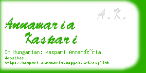 annamaria kaspari business card